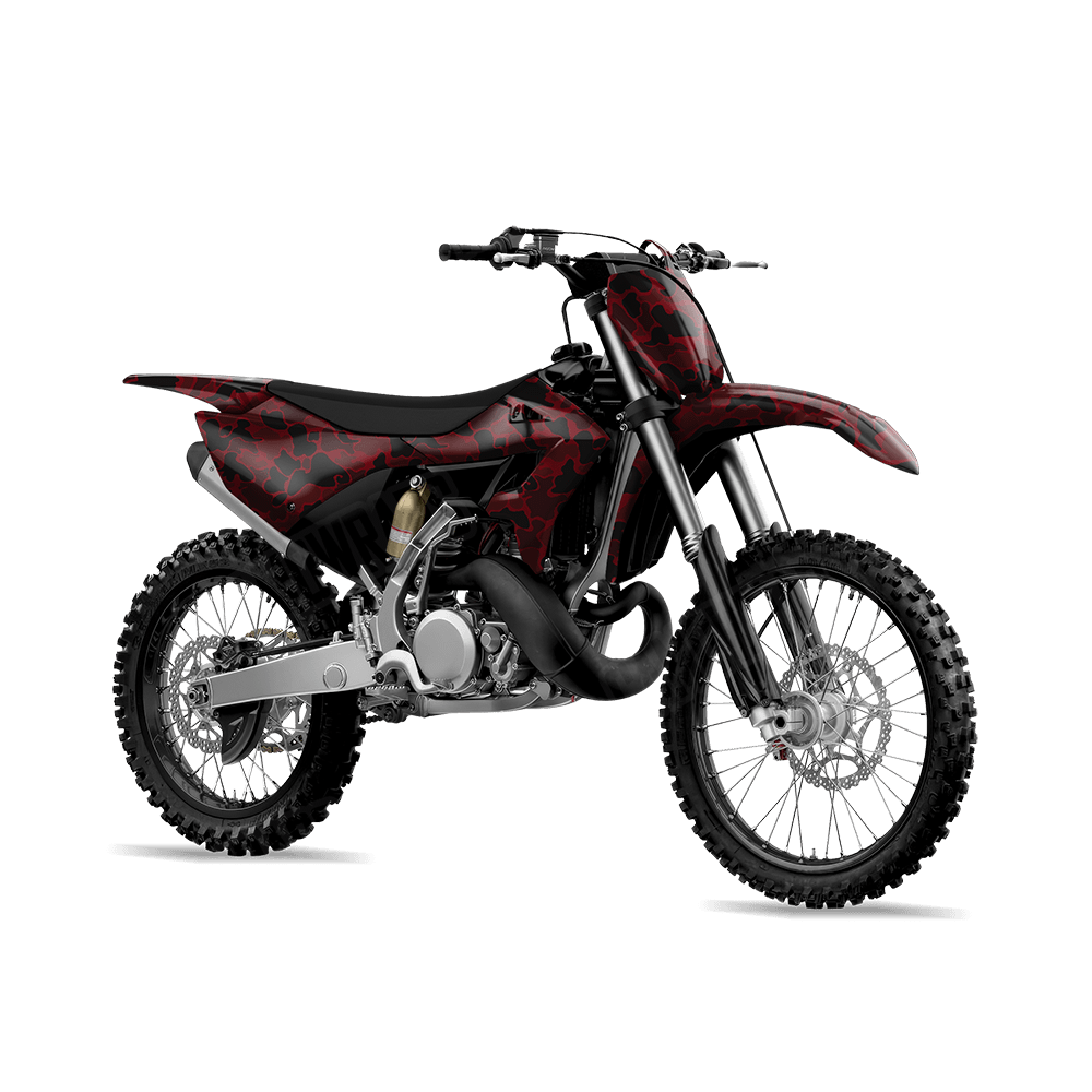 Old School Duck Vampire Red Dirt Bike Wraps