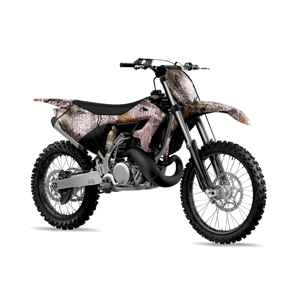 Nature Pink Forest Camo Dirt Bike Vinyl Wrap