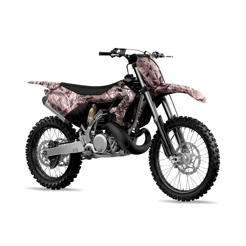 Nature Pink Grassland Camo Dirt Bike Vinyl Wrap
