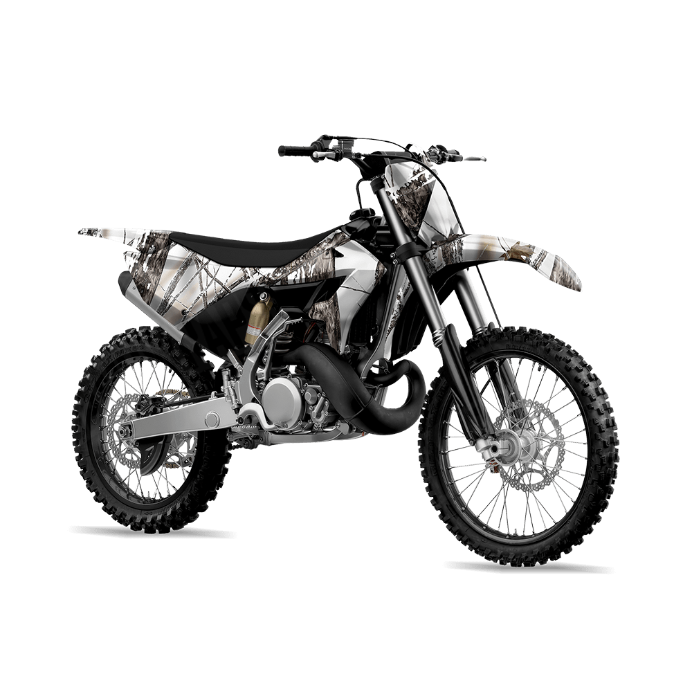 Nature Snowstorm Camo Dirt Bike Vinyl Wrap