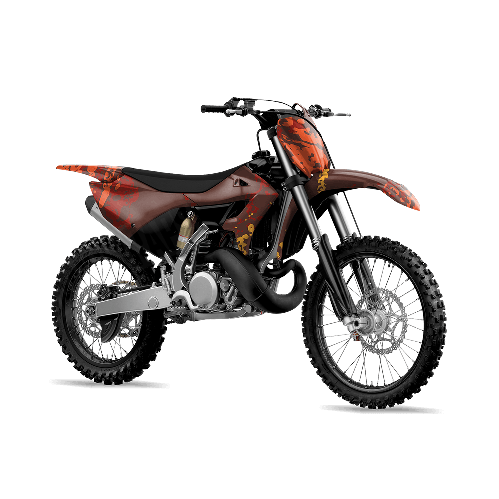 Pasted Autumn Camo Dirt Bike Vinyl Wrap