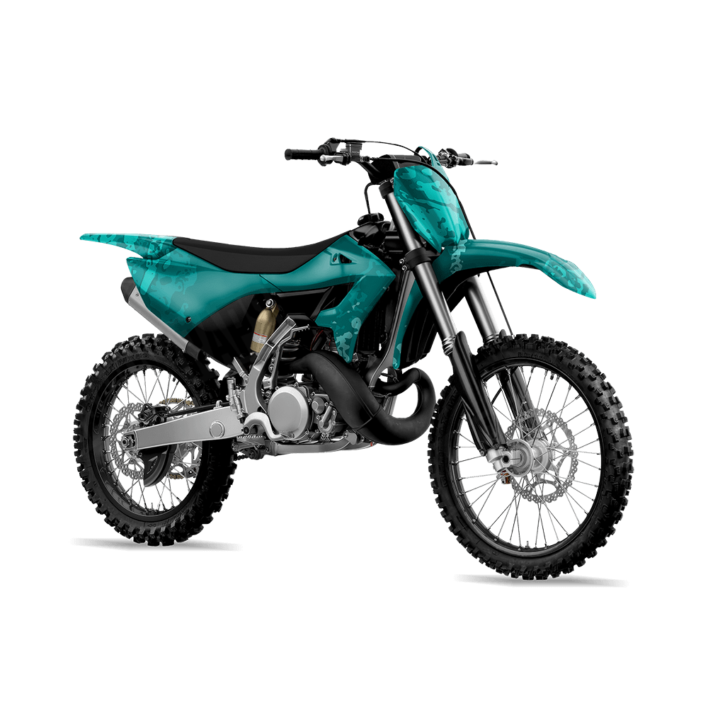 Pasted Elite Tiffany Blue Camo Dirt Bike Vinyl Wrap