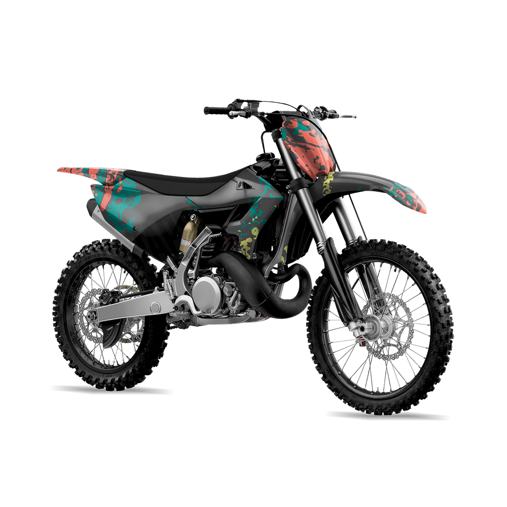 Pasted Fiesta Camo Dirt Bike Vinyl Wrap