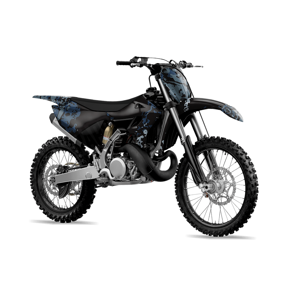 Pasted Navy Camo Dirt Bike Vinyl Wrap