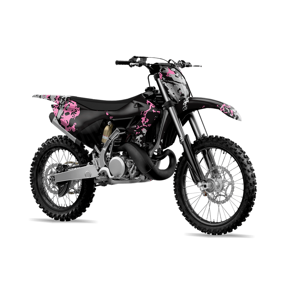 Pasted Pink Tiger Camo Dirt Bike Vinyl Wrap