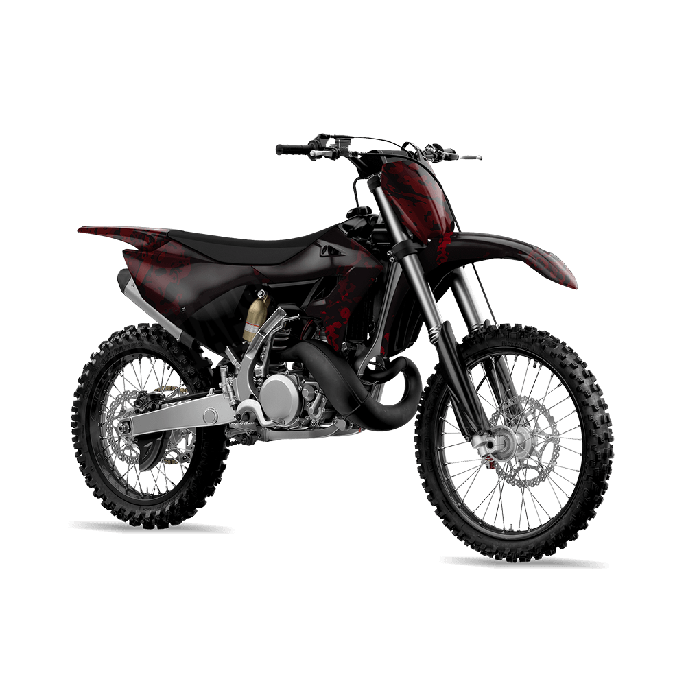 Pasted Vampire Red Camo Dirt Bike Vinyl Wrap