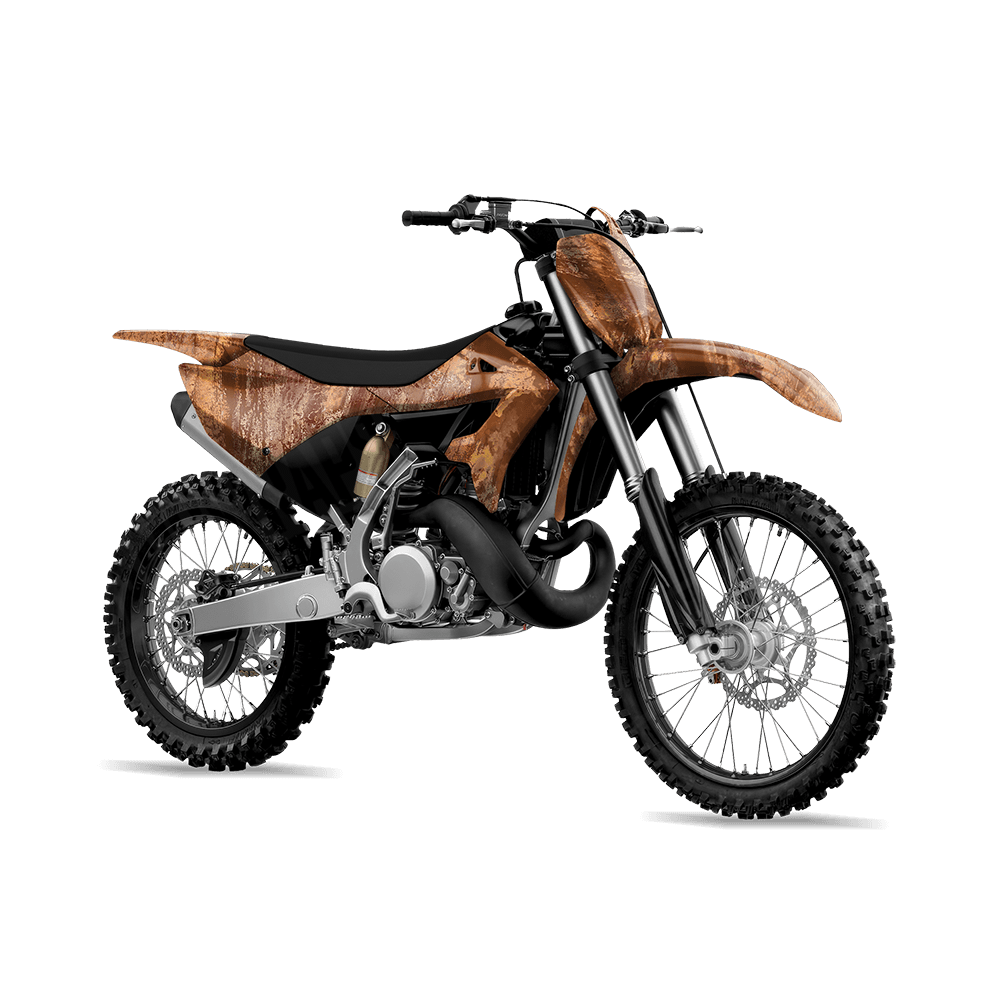 Realtree Aspect Burnt Orange Camo Dirt Bike Vinyl Wrap