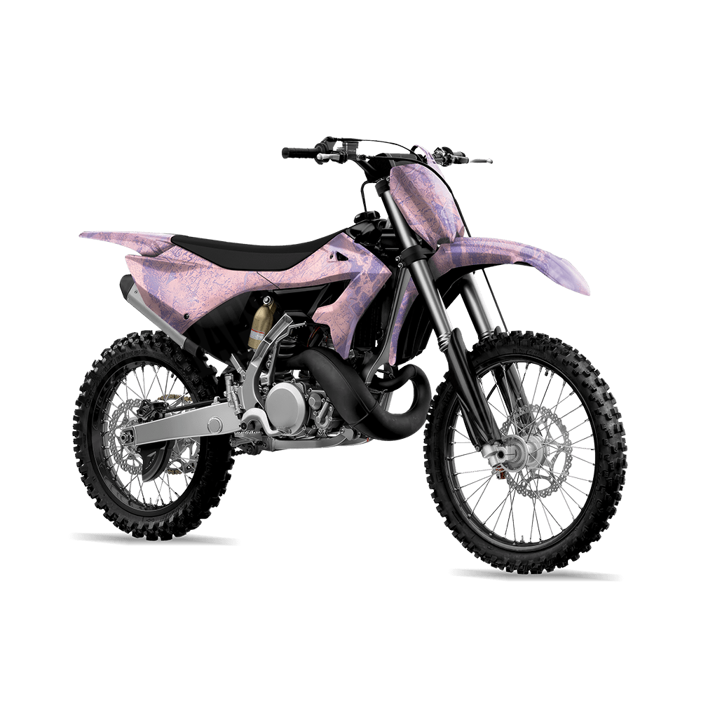 Realtree WAV3 Purple Rose Camo Dirt Bike Vinyl Wrap
