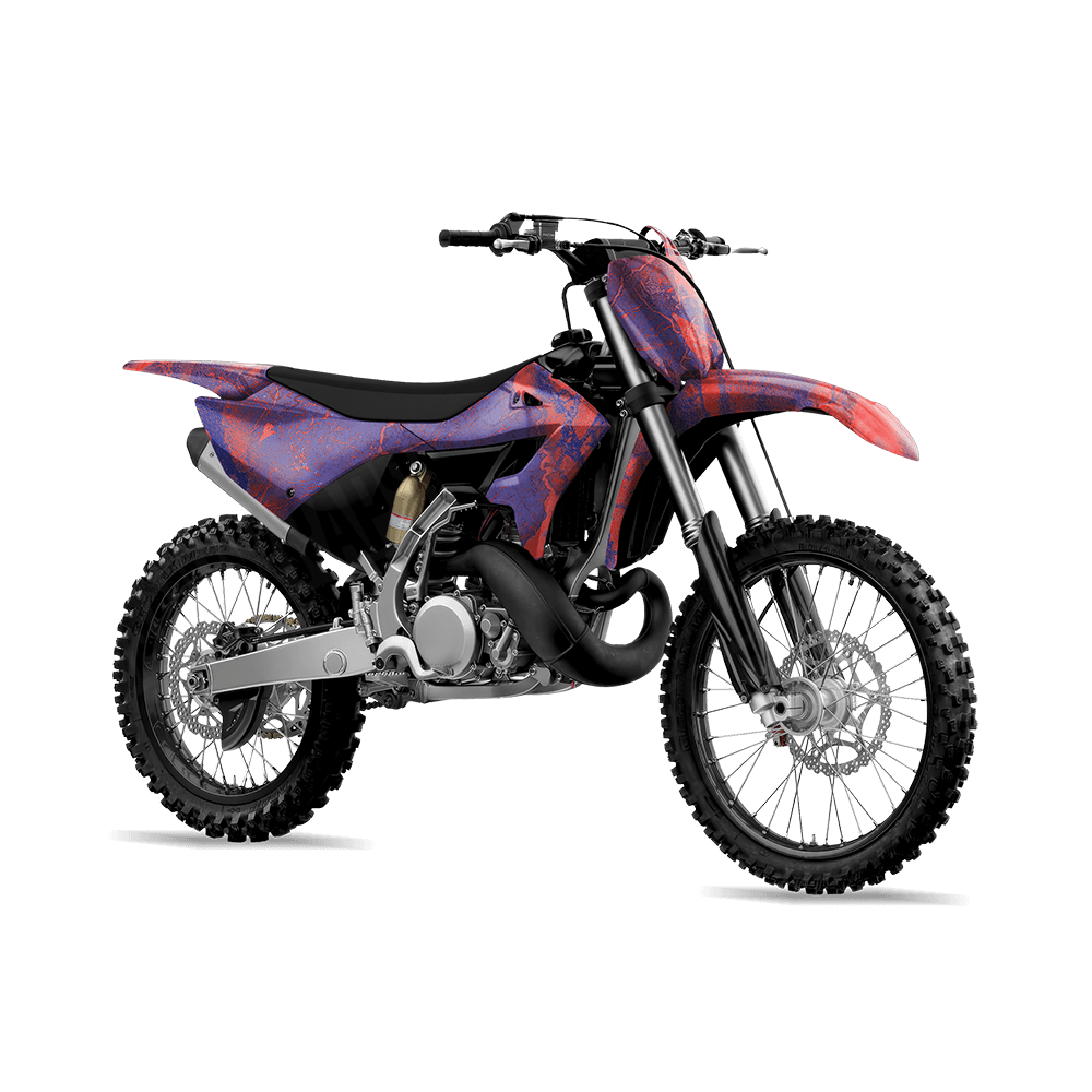 Realtree WAV3 Red Blue Camo Dirt Bike Vinyl Wrap
