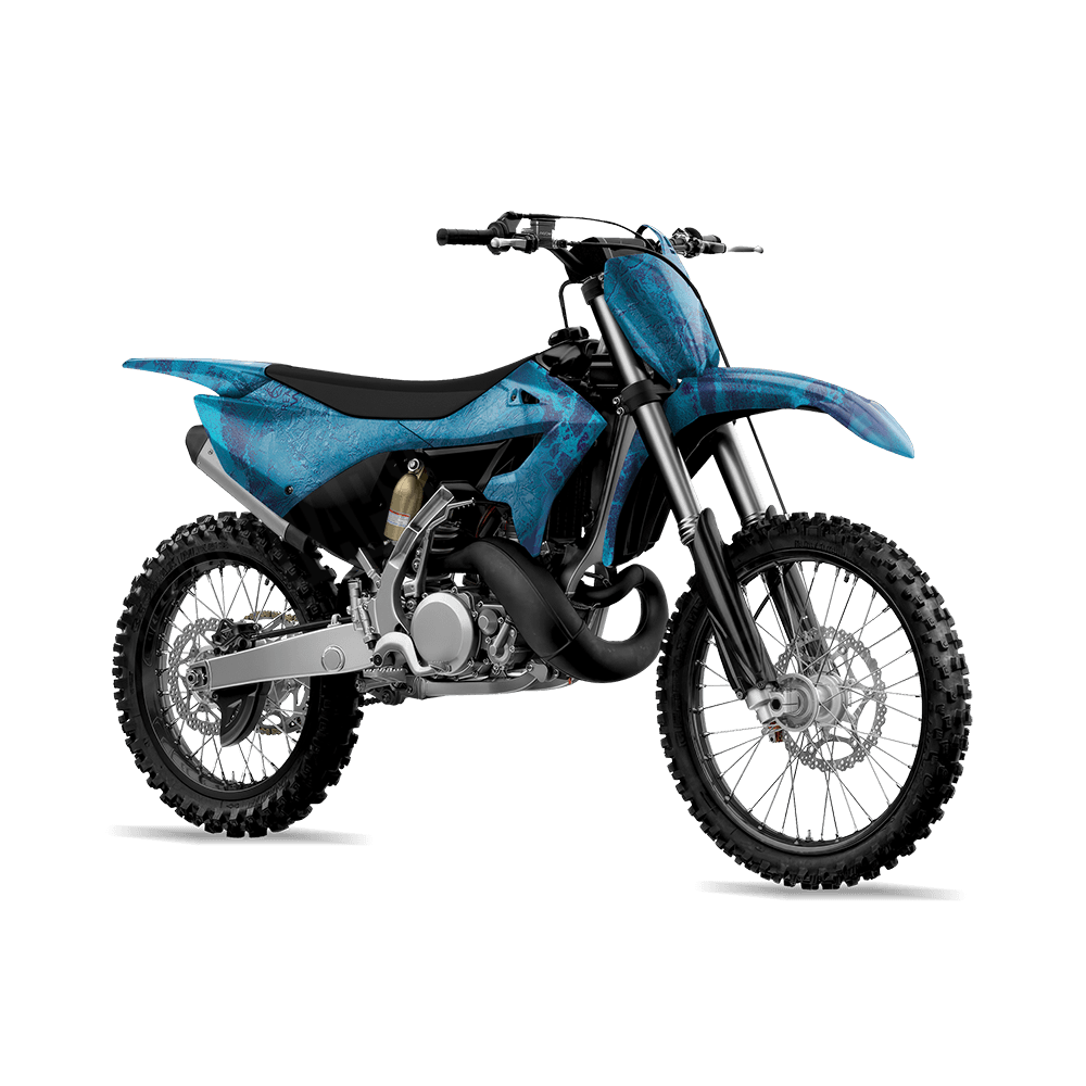 Realtree WAV3 Standard Blue Camo Dirt Bike Vinyl Wrap