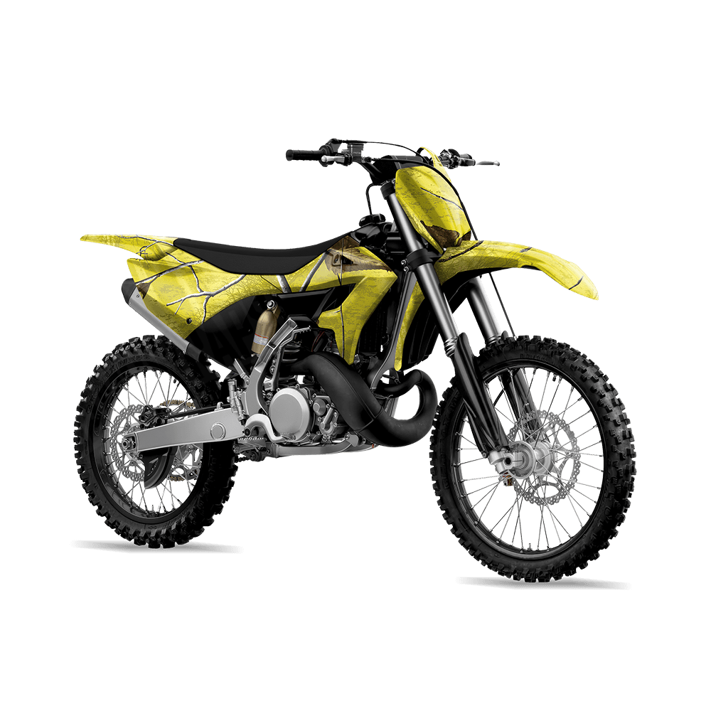 Realtree XTRA Colors Yellow Camo Dirt Bike Vinyl Wrap