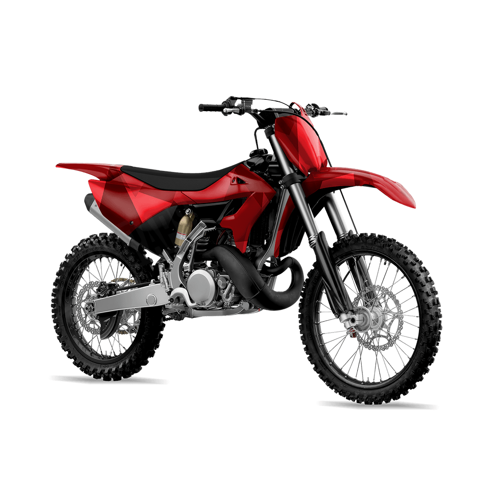 Shattered Elite Red Camo Dirt Bike Vinyl Wrap
