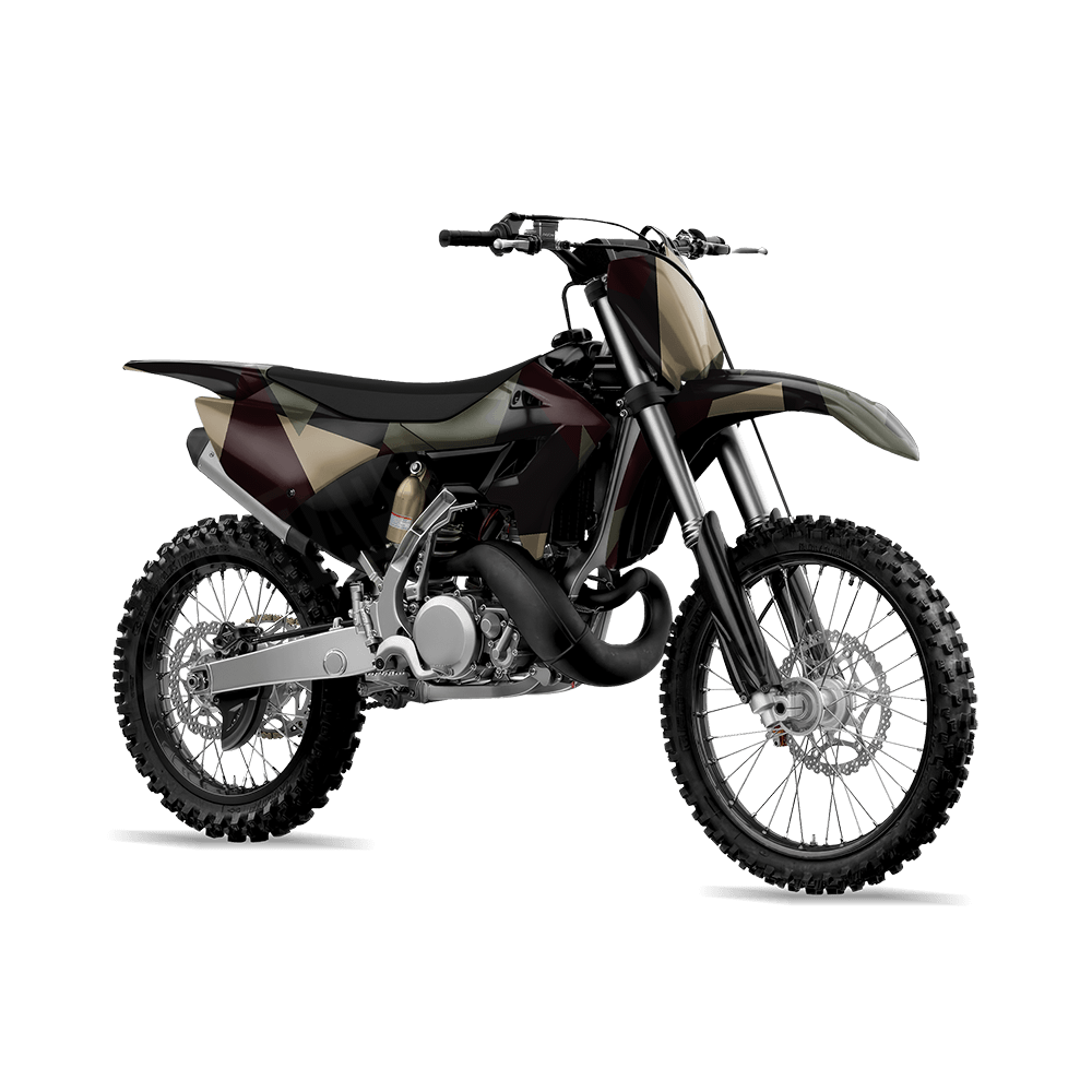 Shattered Militant Blood Camo Dirt Bike Vinyl Wrap
