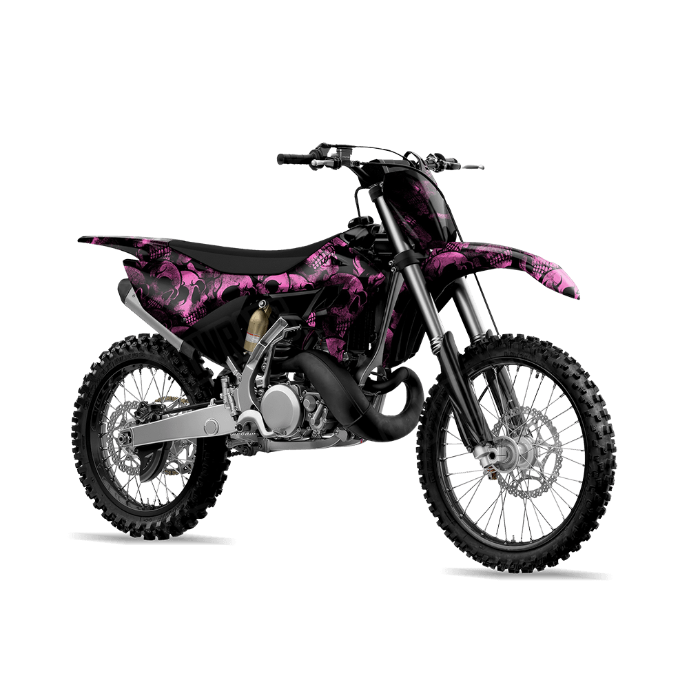 Skull Pink Dirt Bike Wraps