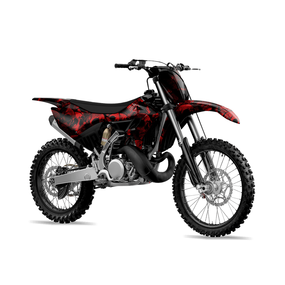 Skull Red Dirt Bike Wraps
