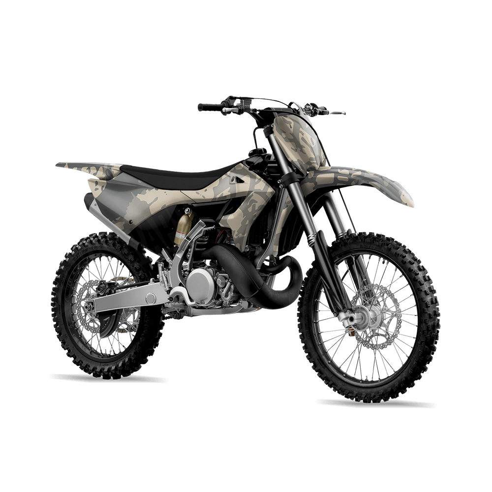 Tire Splatter Army Camo Dirt Bike Vinyl Wrap
