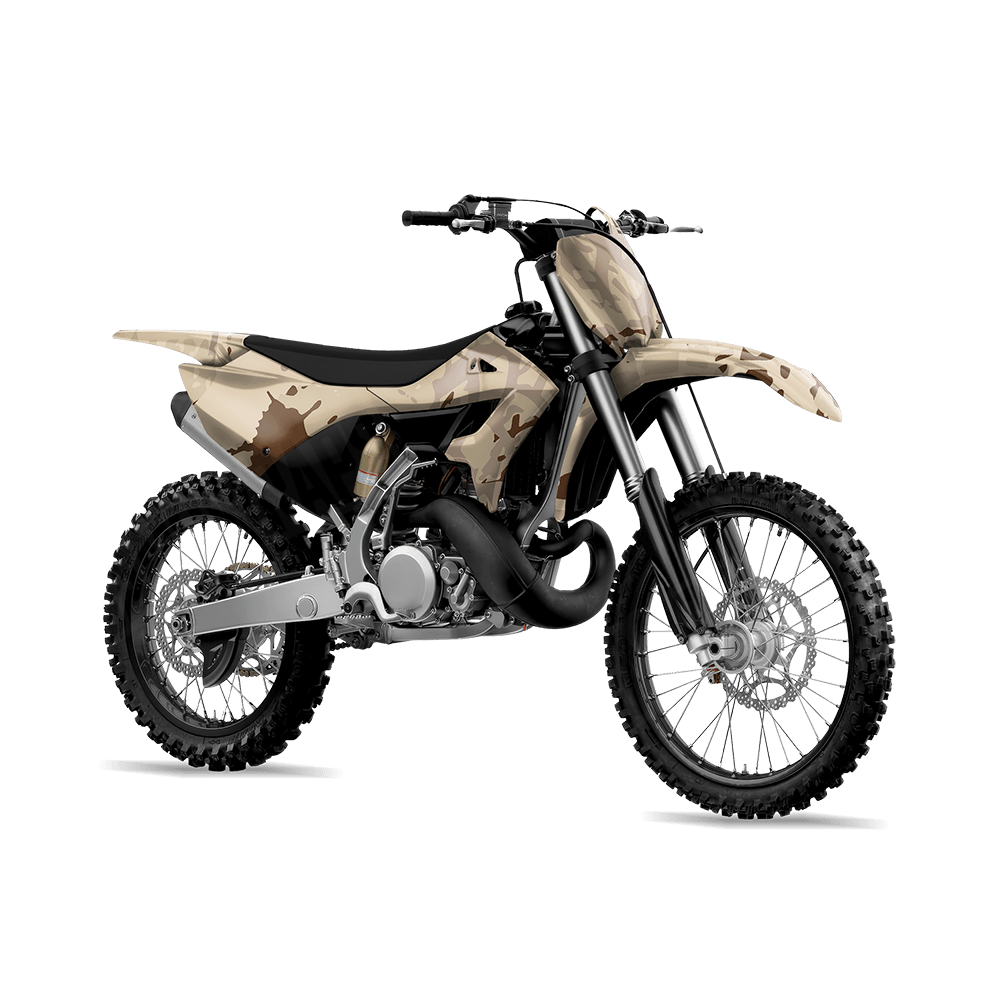 Tire Splatter Desert Camo Dirt Bike Vinyl Wrap