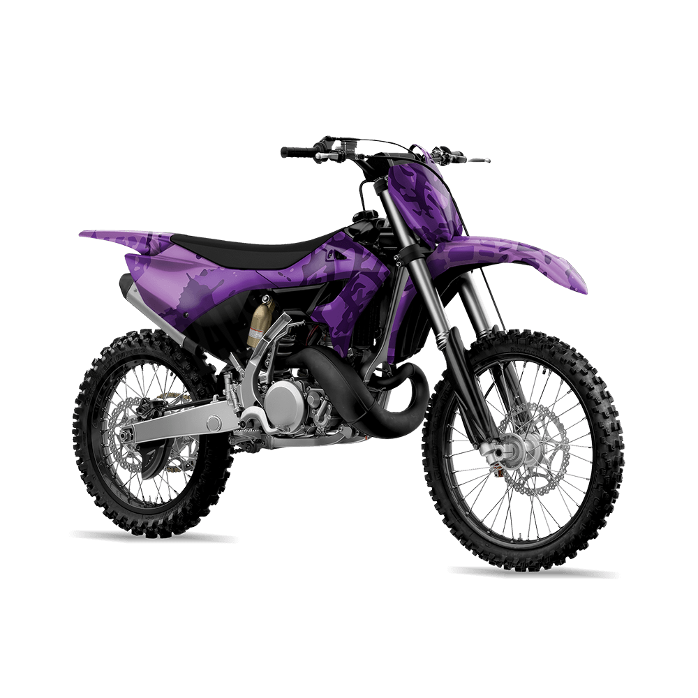 Tire Splatter Elite Purple Camo Dirt Bike Vinyl Wrap