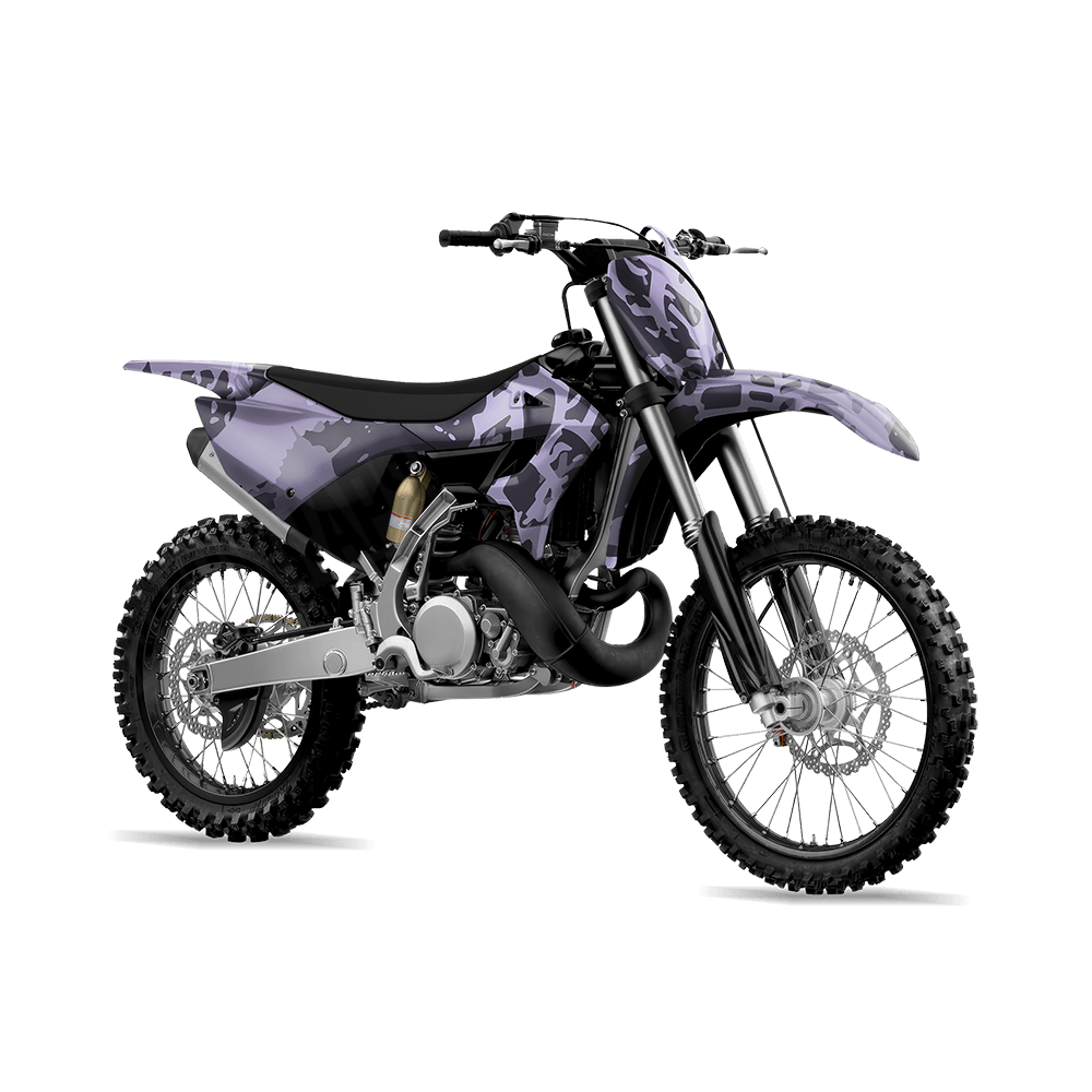 Tire Splatter Lilac Camo Dirt Bike Vinyl Wrap