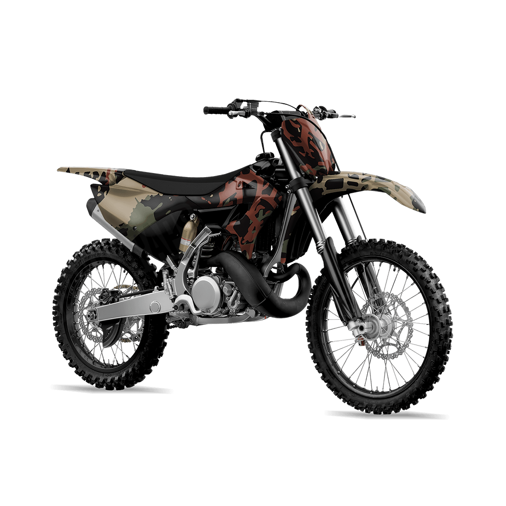 Tire Splatter Militant Copper Camo Dirt Bike Vinyl Wrap