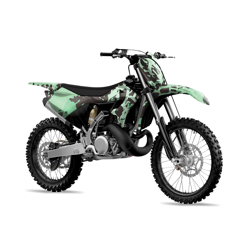 Tire Splatter Mint Chocolate Chip Camo Dirt Bike Vinyl Wrap