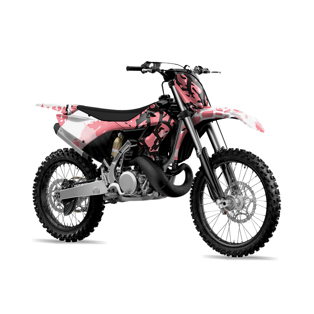 Tire Splatter Pink Camo Dirt Bike Vinyl Wrap