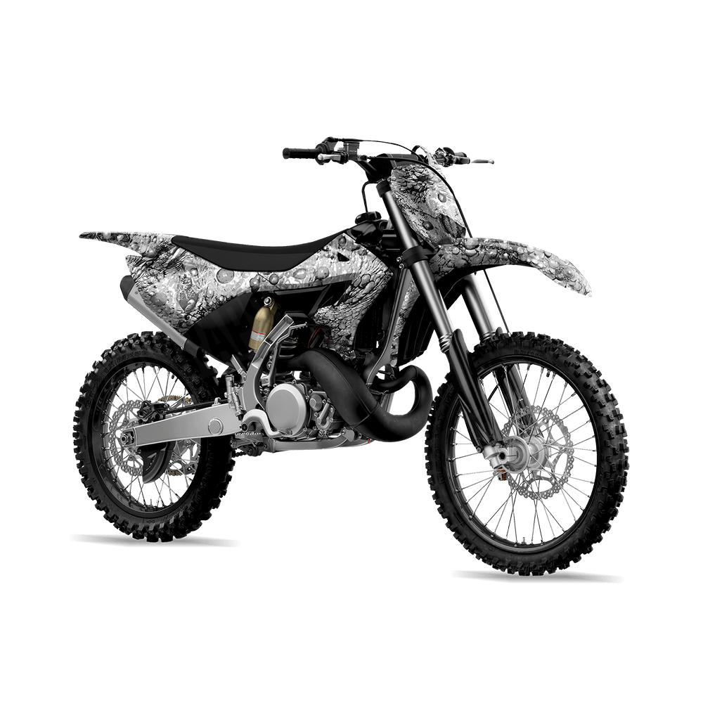Toadaflage White Camo Dirt Bike Vinyl Wrap