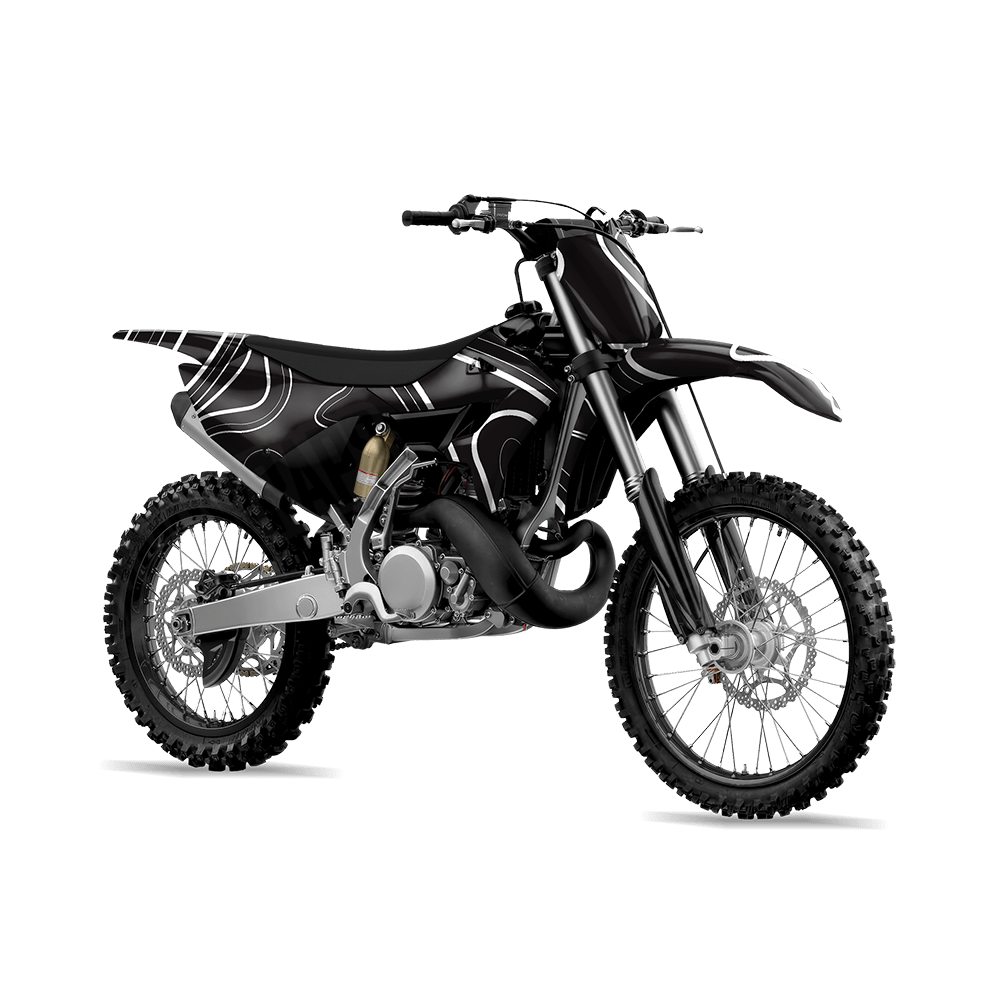 Topographic Black Camo Dirt Bike Vinyl Wrap