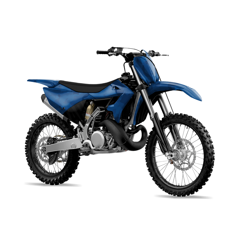 Treetop Elite Blue Camo Dirt Bike Vinyl Wrap