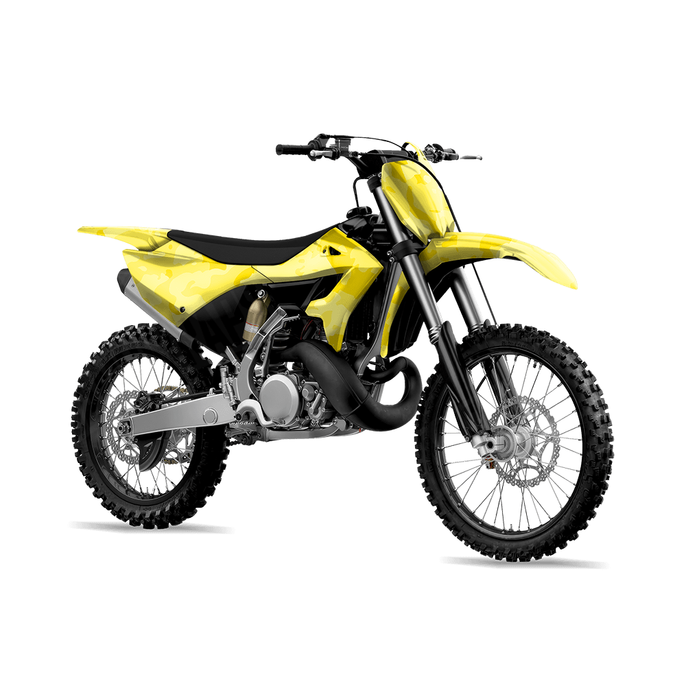 Treetop Elite Yellow Camo Dirt Bike Vinyl Wrap
