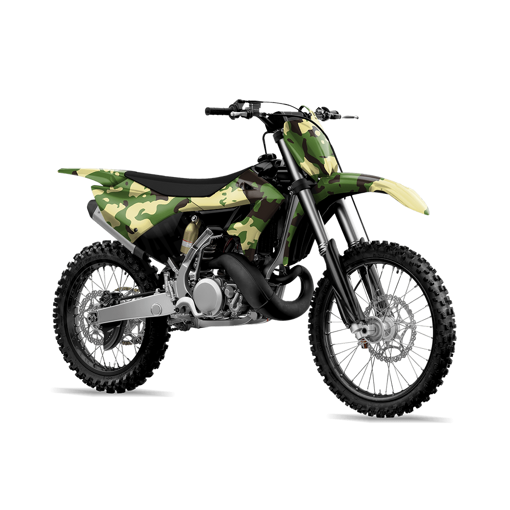 Treetop Jungle Camo Dirt Bike Vinyl Wrap