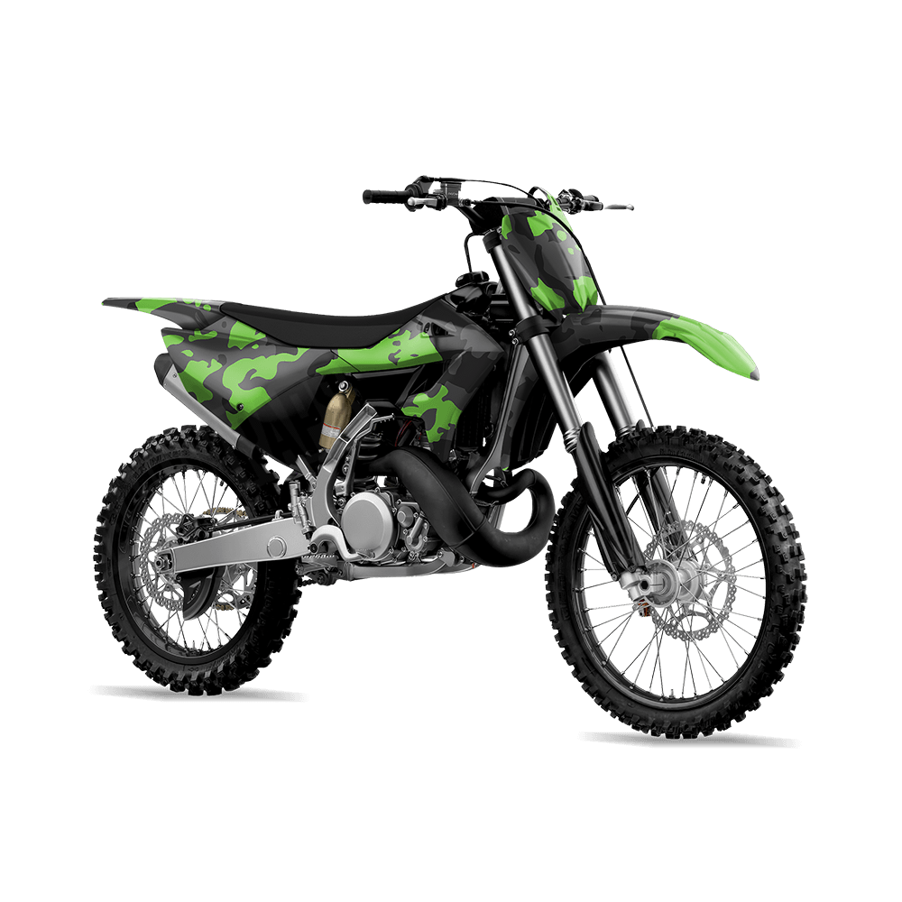 Treetop Metro Green Camo Dirt Bike Vinyl Wrap