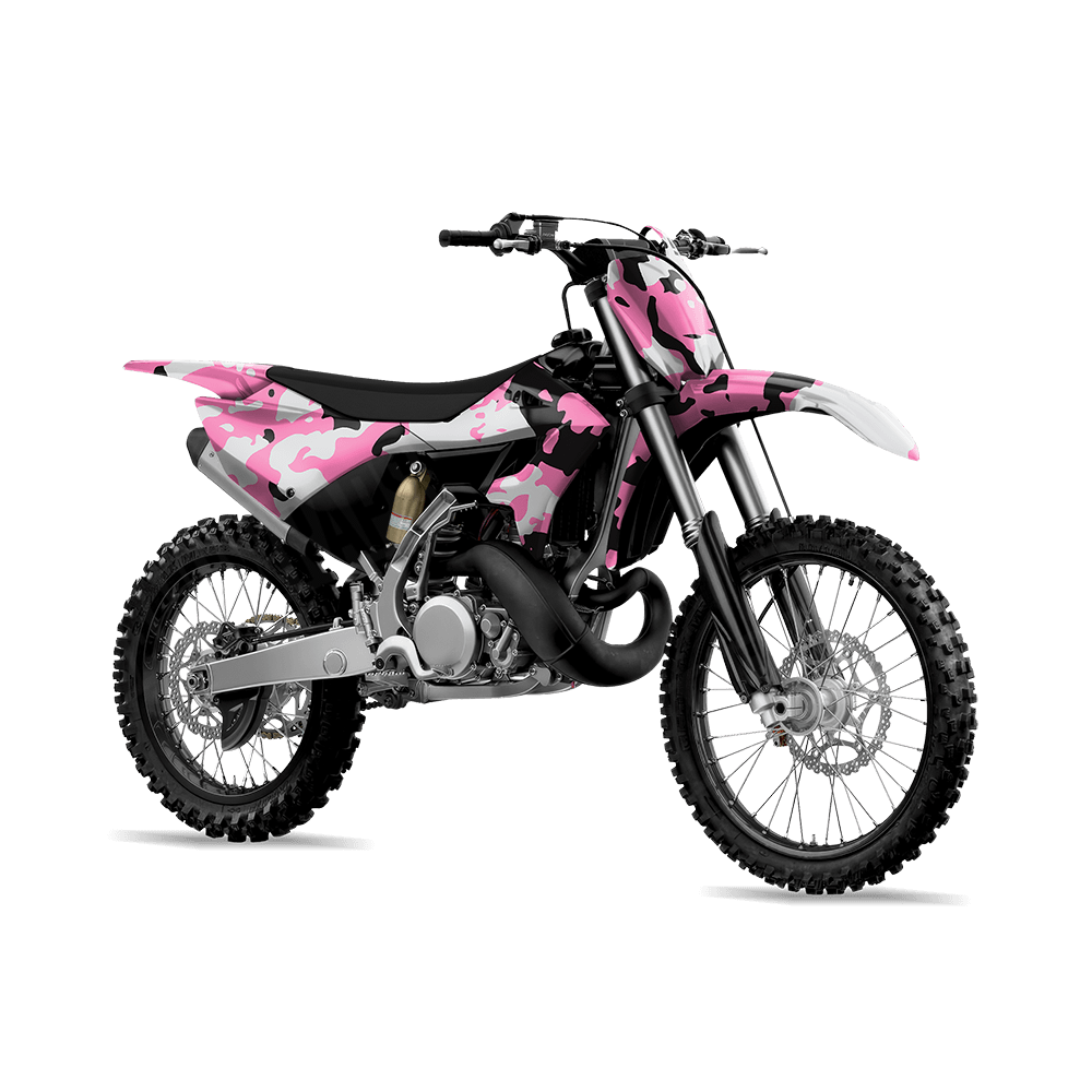 Treetop Pink Tiger Camo Dirt Bike Vinyl Wrap