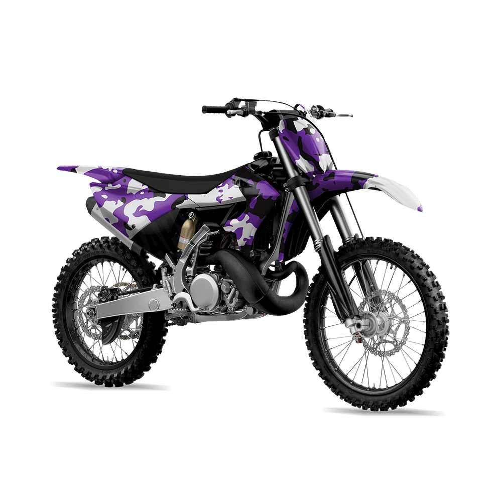 Treetop Purple Tiger Camo Dirt Bike Vinyl Wrap