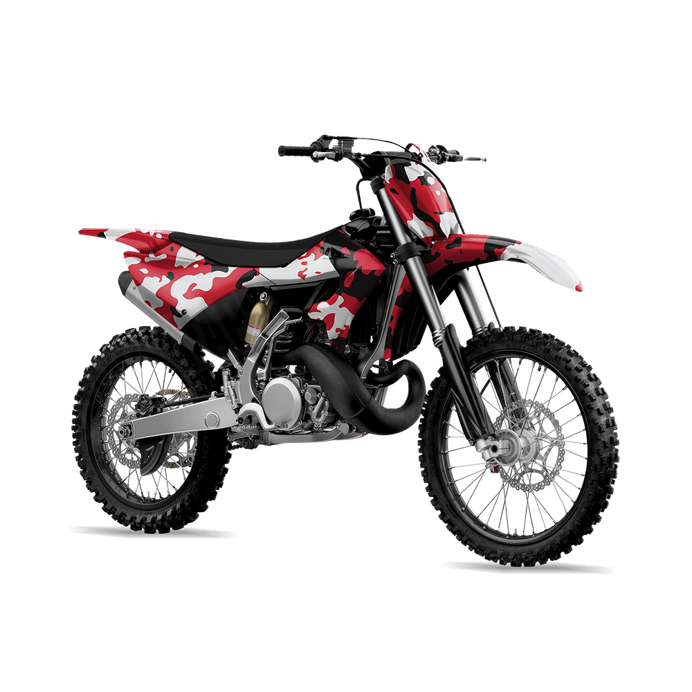 Treetop Red Tiger Camo Dirt Bike Vinyl Wrap