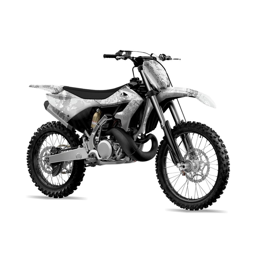 Veil Stoke Whiteout Camo Dirt Bike Vinyl Wrap
