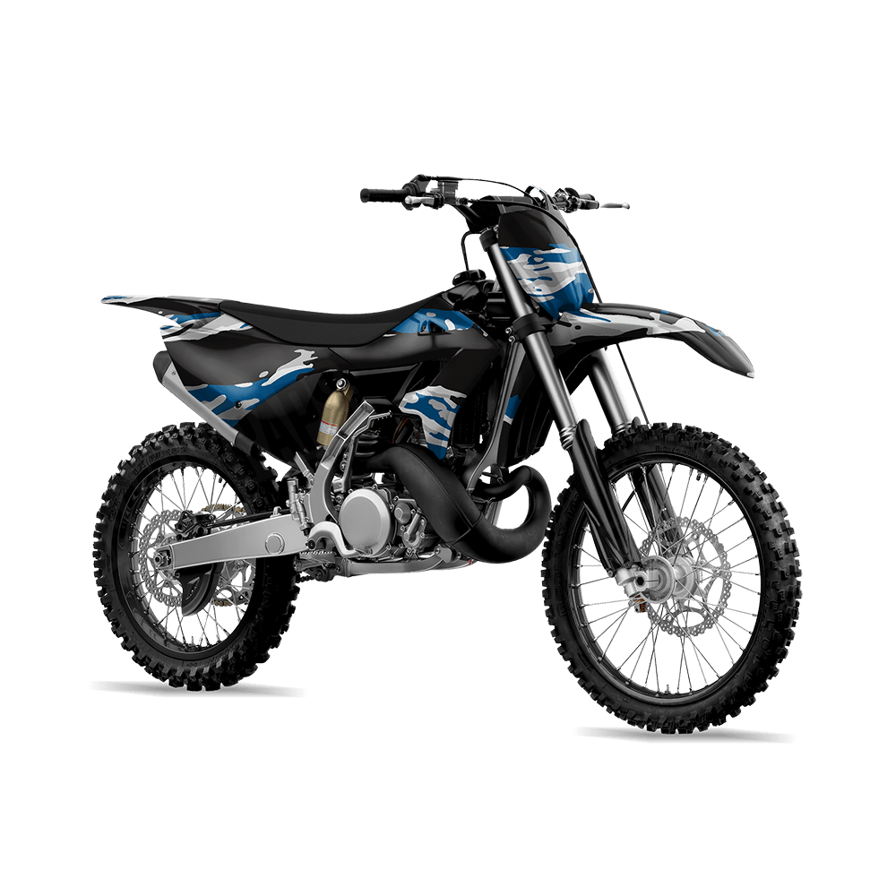 Vietnam Tiger Stripe Blue Tiger Camo Dirt Bike Vinyl Wrap