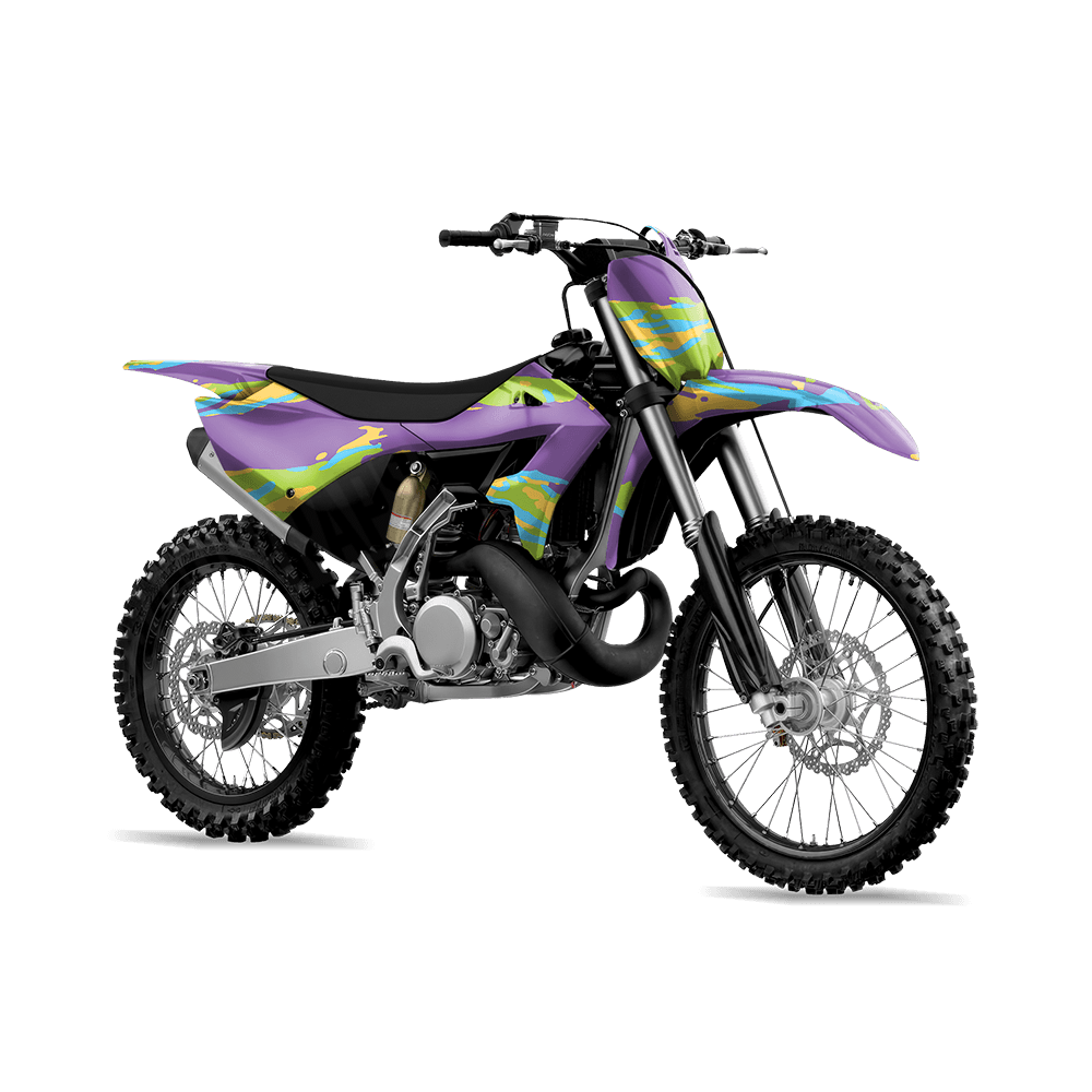Vietnam Tiger Stripe Carnival Camo Dirt Bike Vinyl Wrap
