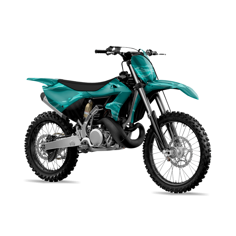 Vietnam Tiger Stripe Elite Tiffany Blue Camo Dirt Bike Vinyl Wrap