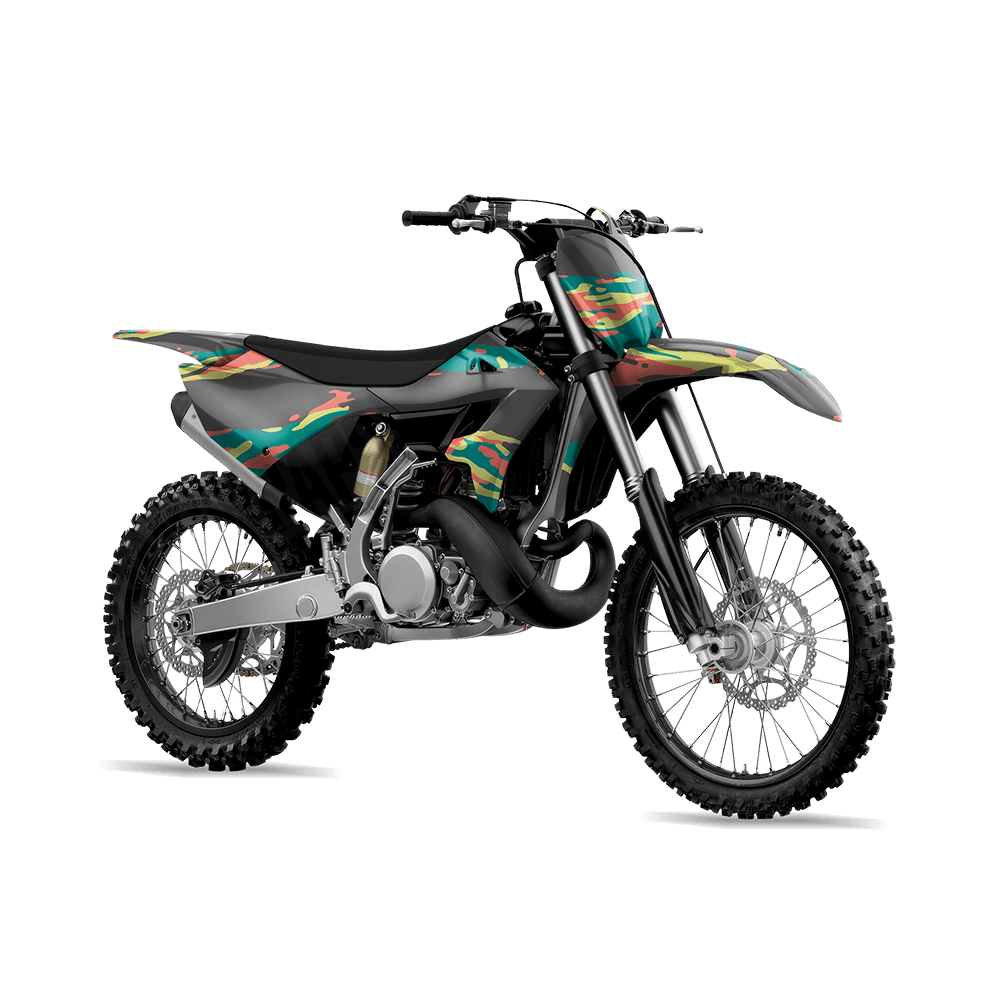 Vietnam Tiger Stripe Fiesta Camo Dirt Bike Vinyl Wrap