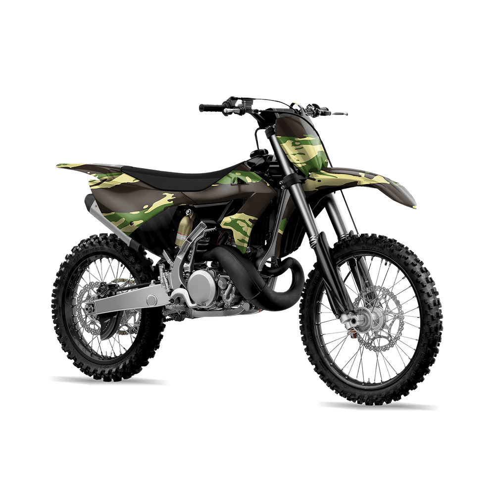 Vietnam Tiger Stripe Jungle Camo Dirt Bike Vinyl Wrap