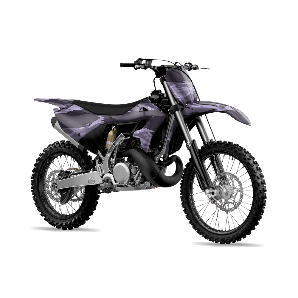 Vietnam Tiger Stripe Lilac Camo Dirt Bike Vinyl Wrap