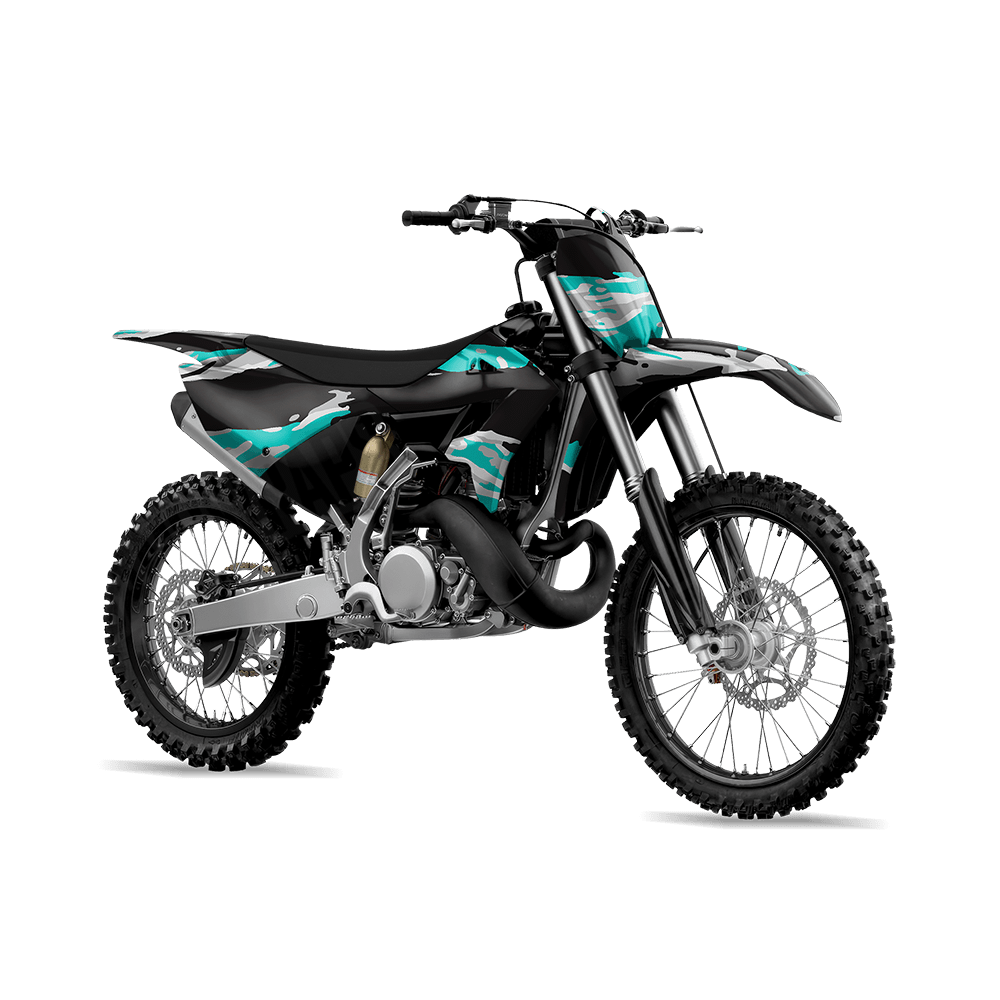 Vietnam Tiger Stripe Tiffany Blue Tiger Camo Dirt Bike Vinyl Wrap