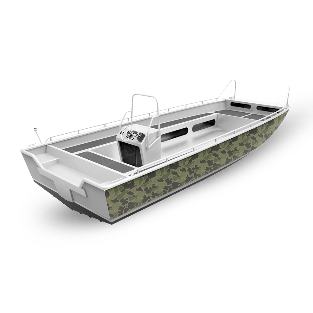 Old School Duck Army Green Fishing Boat Wraps