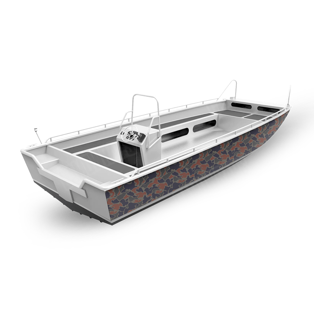 Old School Duck Blue Copper Fishing Boat Wraps