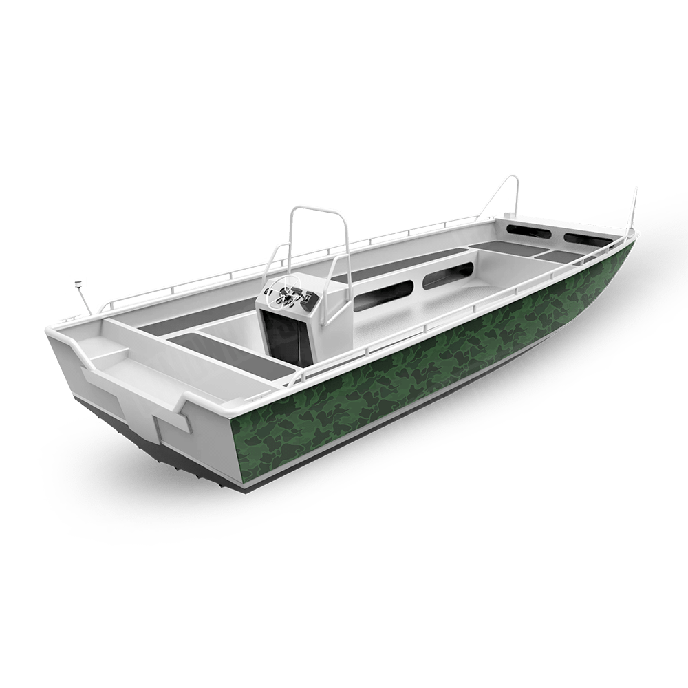 Old School Duck Elite Green Fishing Boat Wraps