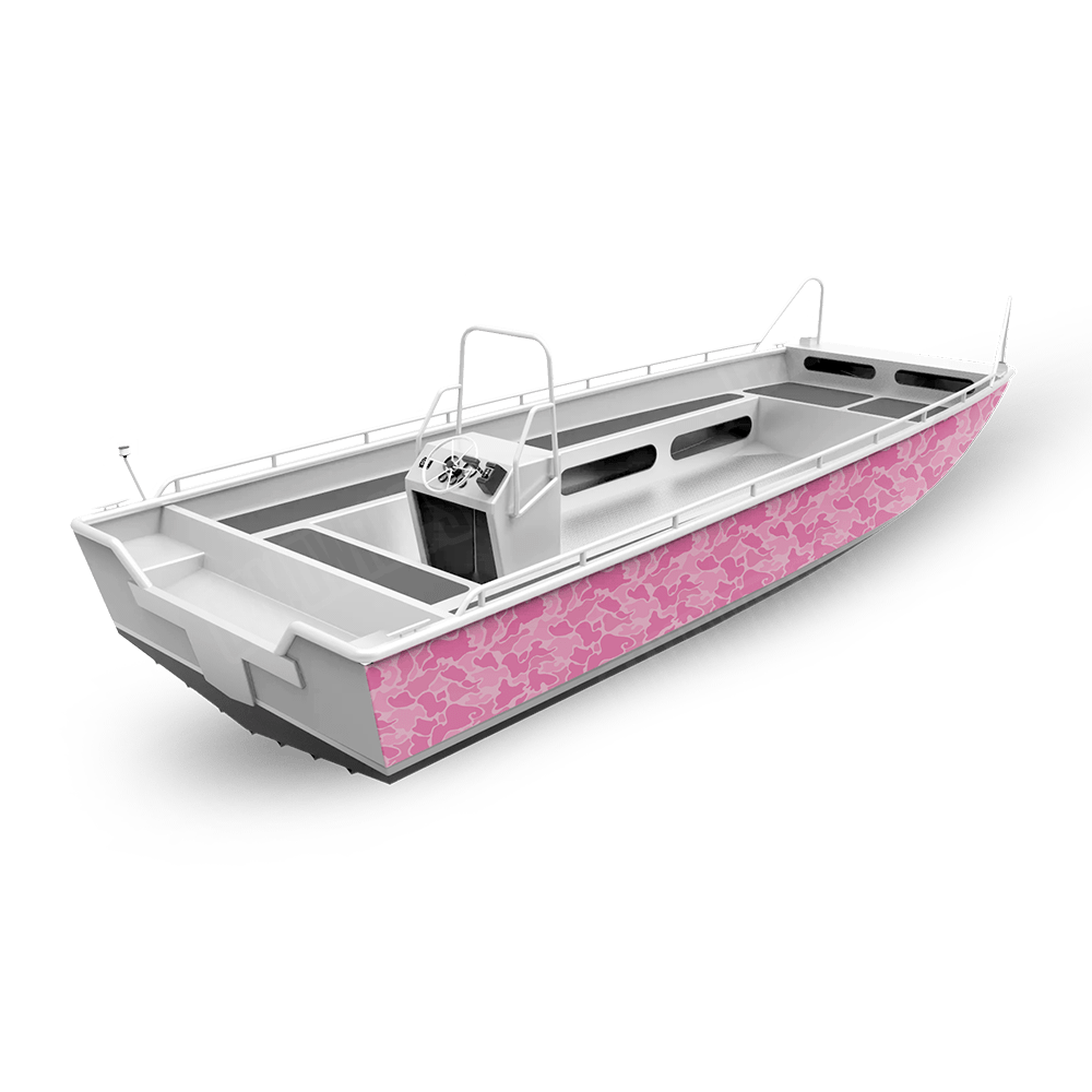 Old School Duck Elite Pink Fishing Boat Wraps