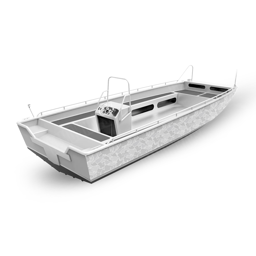 Old School Duck Elite White Fishing Boat Wraps