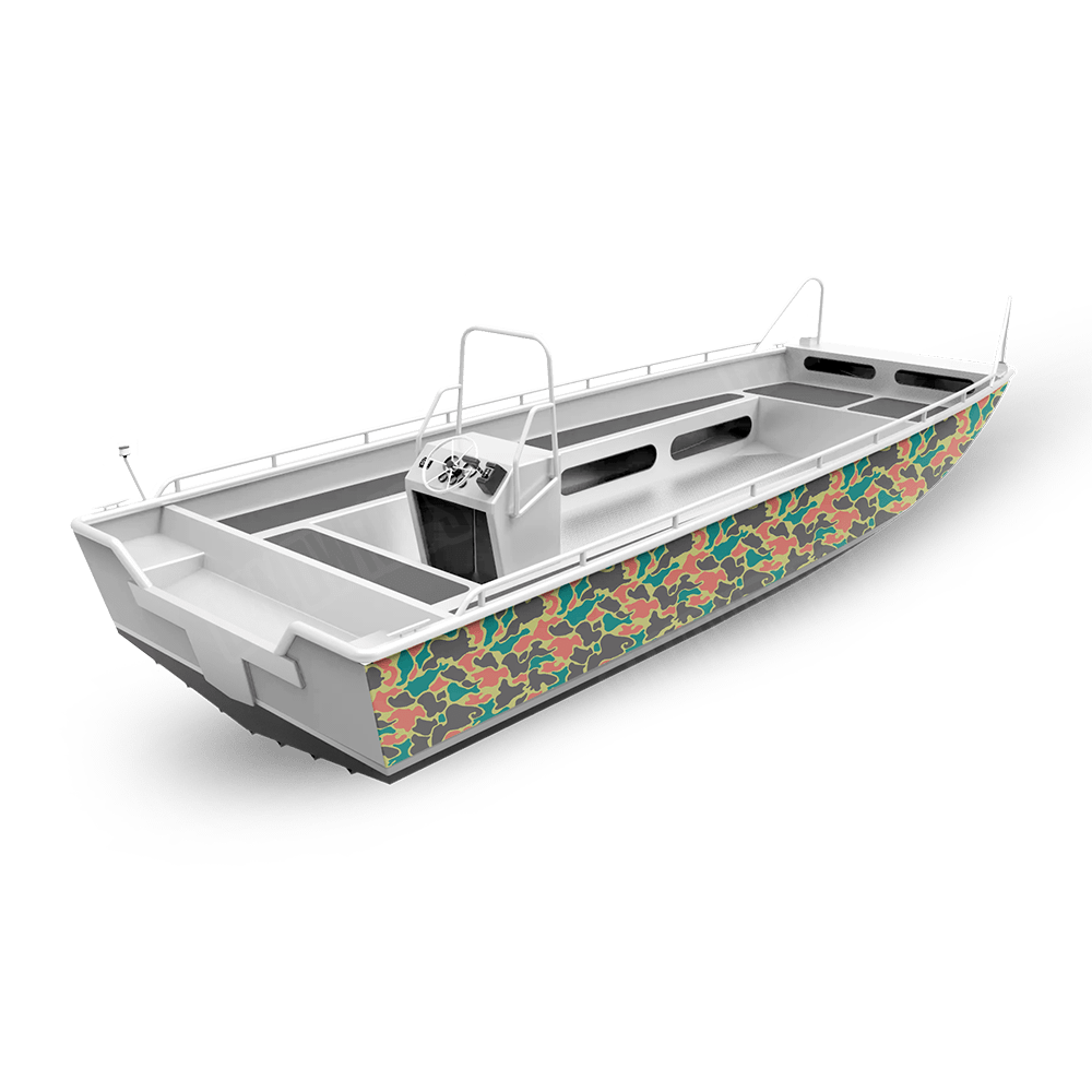 Old School Duck Fiesta Fishing Boat Wraps