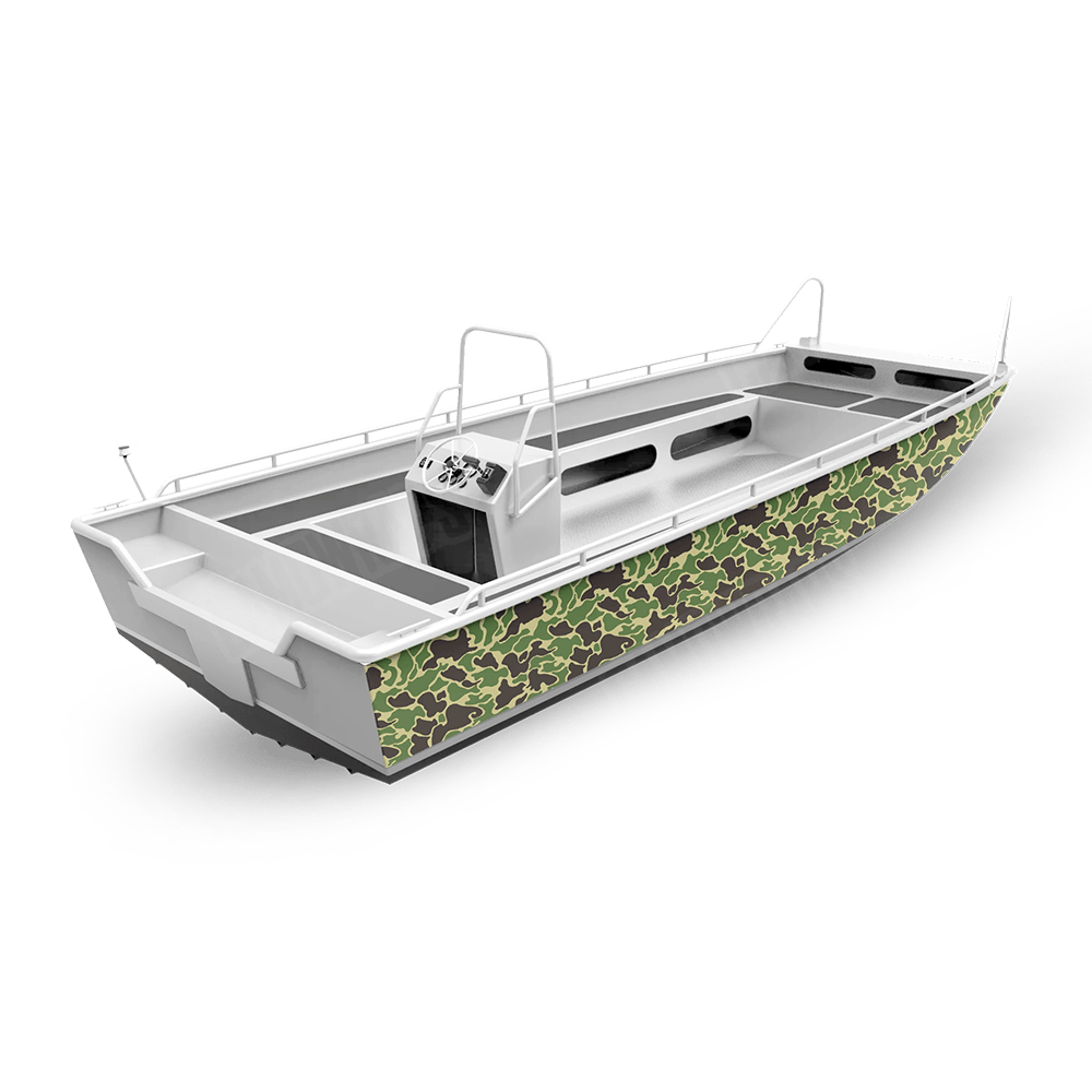 Old School Duck Jungle Fishing Boat Wraps